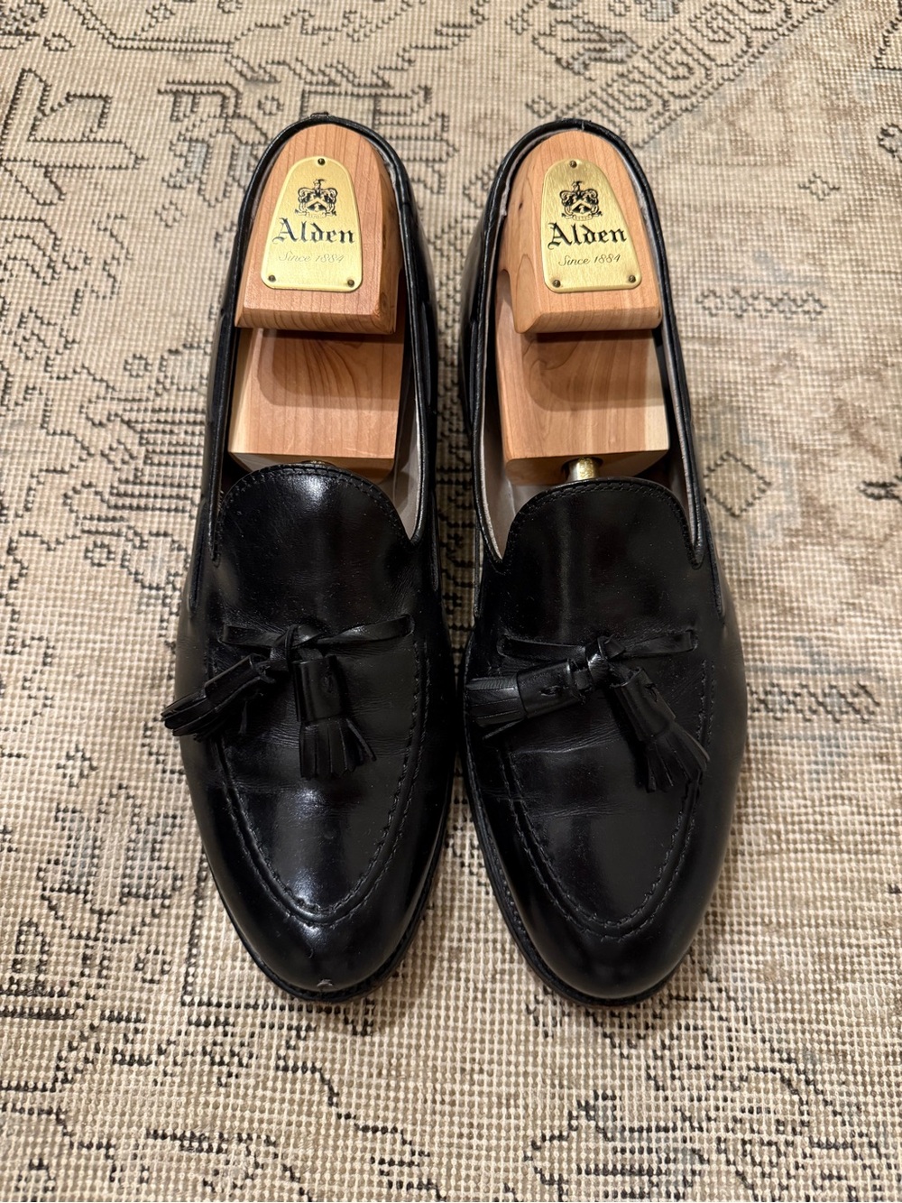 Alden Black Leather Tassel Loafers - 9.5 A/C